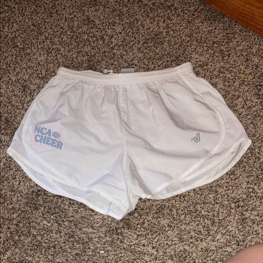 Varsity White Athletic Shorts for Women